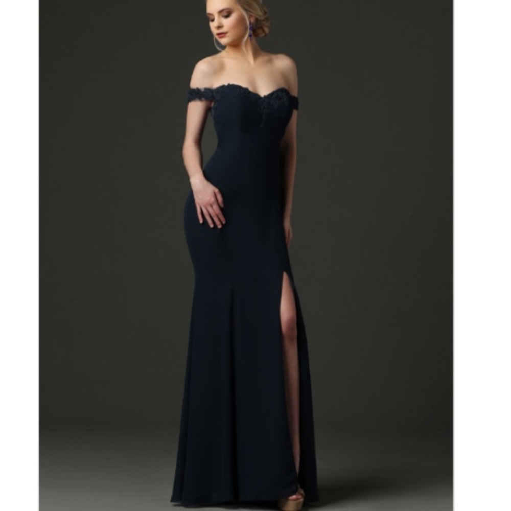 Ashley & Justin Bridesmaid Black Gown